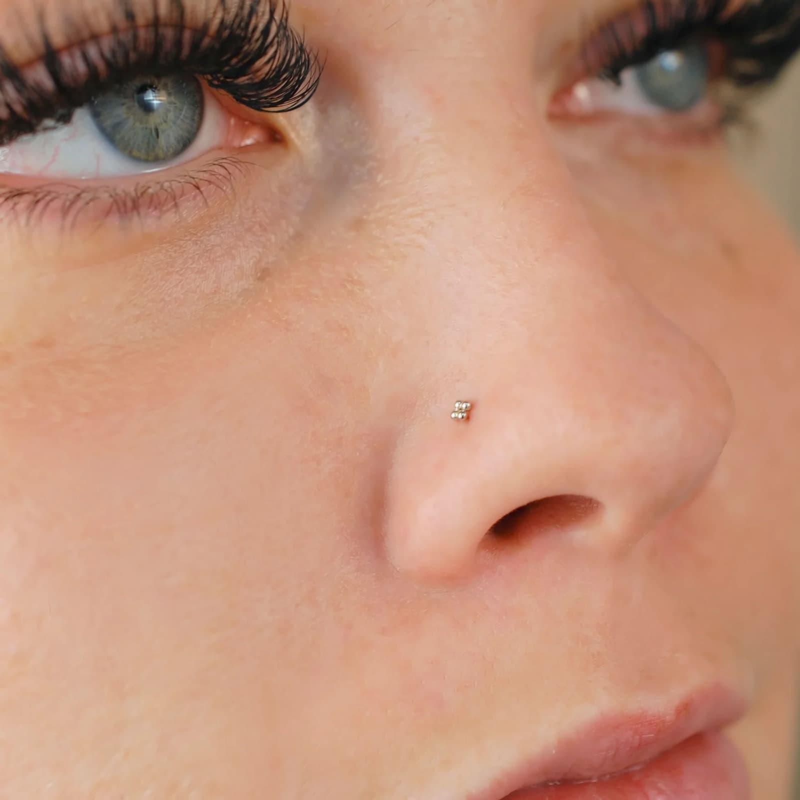 Small Diamond Nose Stud for a Subtle Yet Sparkling Touch