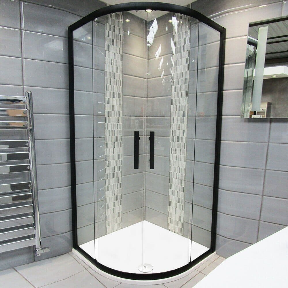 Contemporary Bathroom Upgrades: Shower Door Black Frame