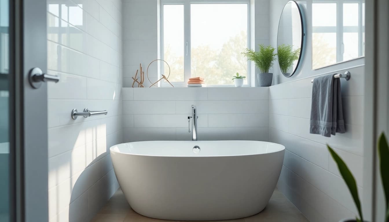 Elevate your decor with bathroom fitters Manchester, showcasing a modern bathroom design.