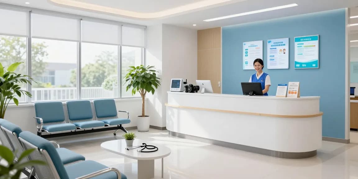 Engaging healthcare setting for reviewing ACA plan options at a modern clinic.