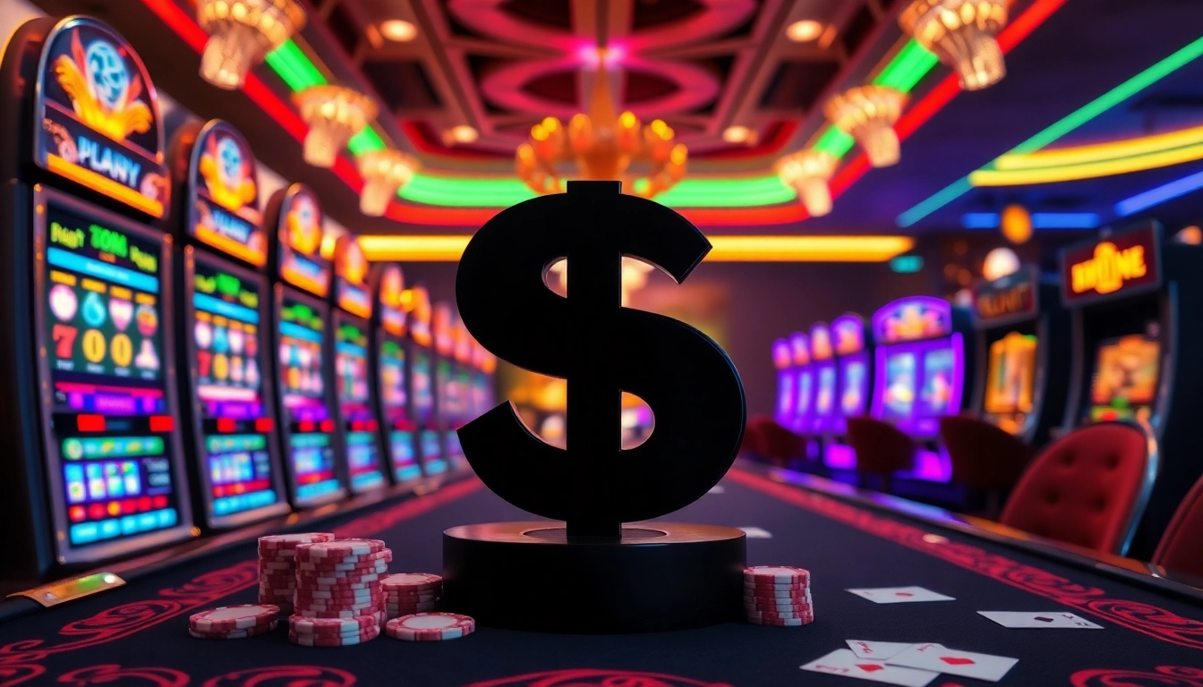 Experience excitement with scatter hitam slots in a vibrant casino setting filled with poker chips.