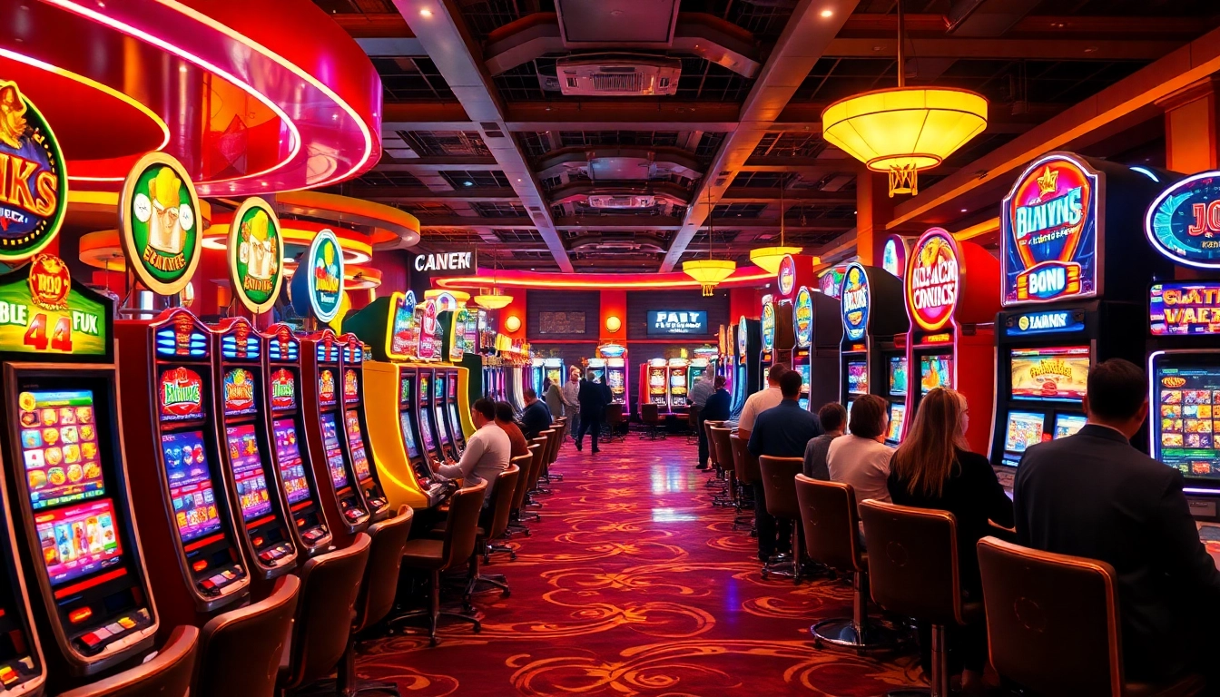 Jutawanbet menang di kasino dengan mesin slot canggih penuh warna.