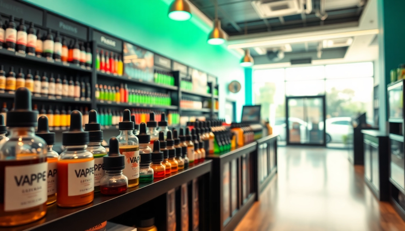 Vape Juice Depot features a vibrant display of premium vape products, promoting a welcoming shopping experience.