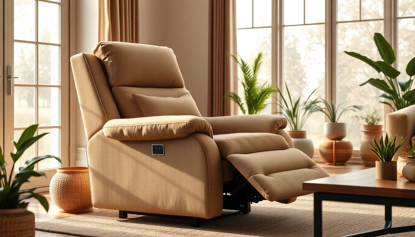 Relax and unwind in a luxury recliner sleeper chair, showcasing its plush design and comfortable style.