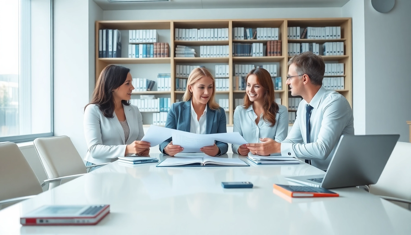 Tax Consultants in Kenya collaborating on financial strategies in a modern office setting.