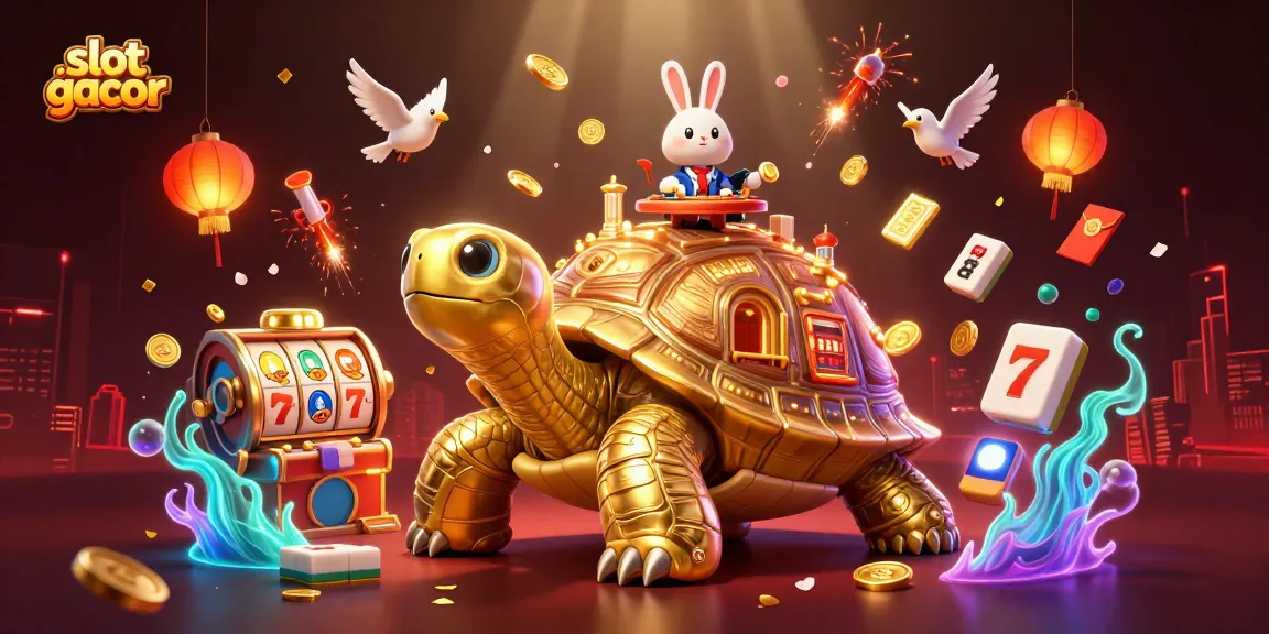 Engage in the thrill of slot gacor while enjoying a dynamic casino scene featuring unique characters.