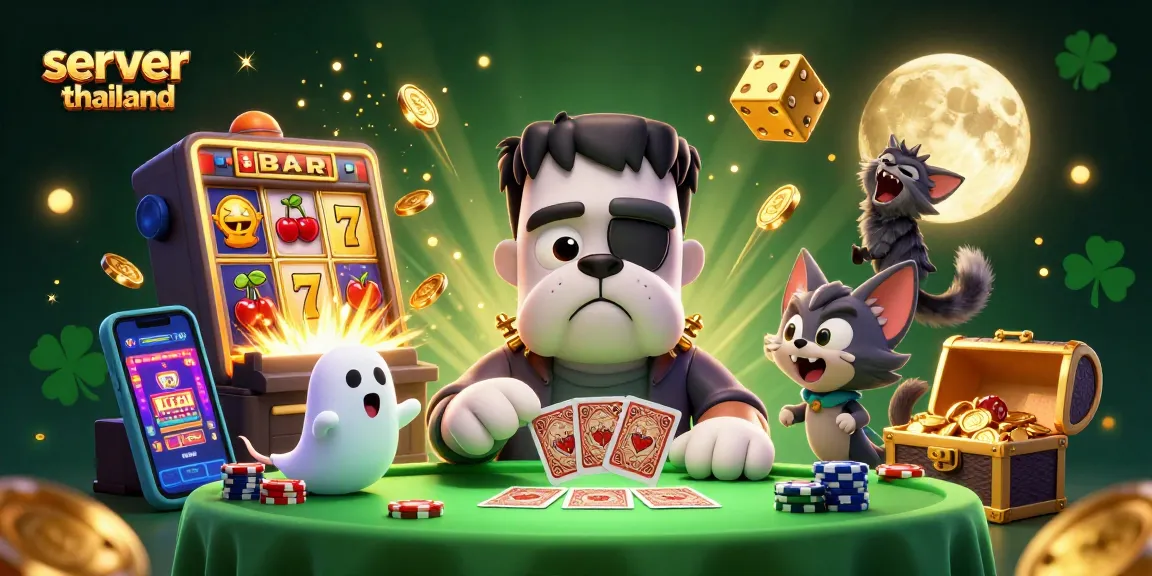 Engage with thrilling casino action featuring server thailand-themed characters at a vibrant table.