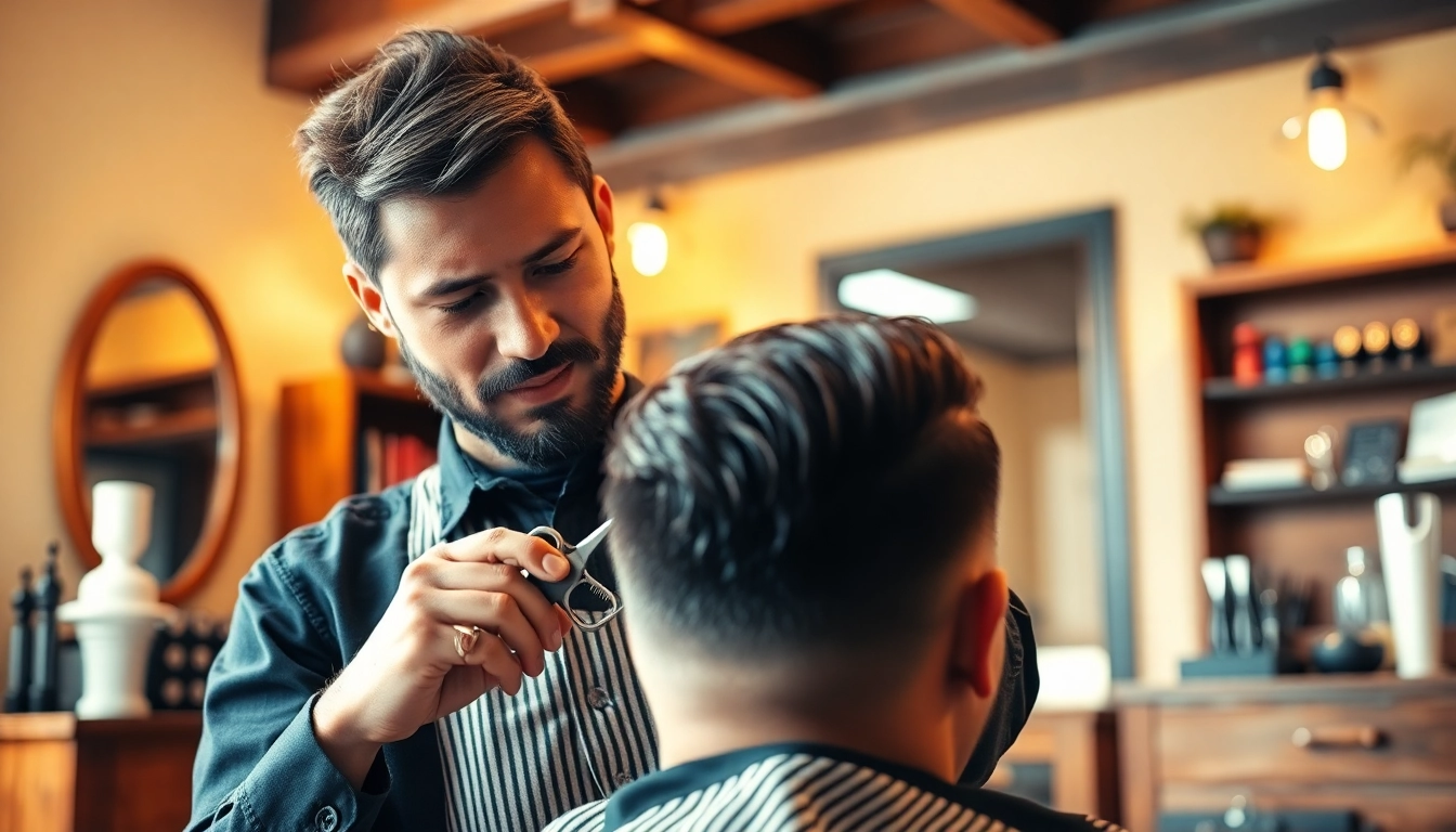 Ace of Fades 212 barber expertly applying a non-surgical hair replacement system