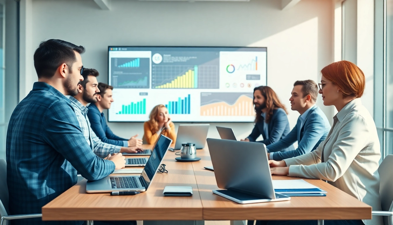 Die seo agentur analysiert Strategien in einem modernen Bürosetting.