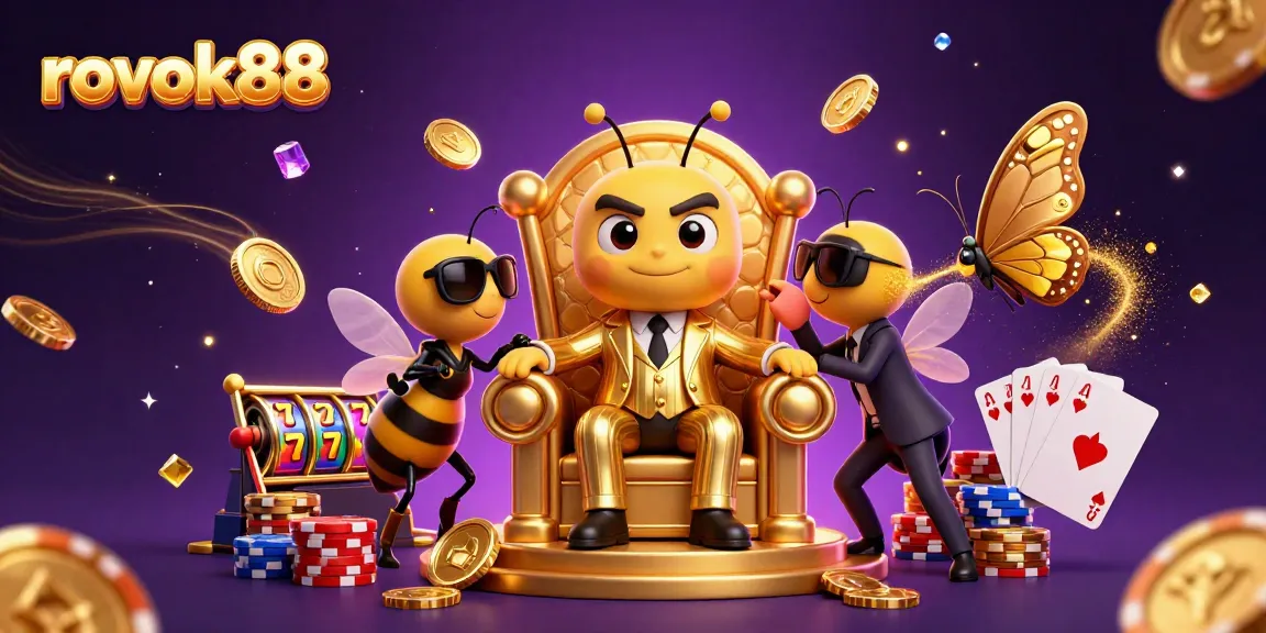 Experience rokok88's thrilling gaming scene with lively slot machines and dynamic characters.