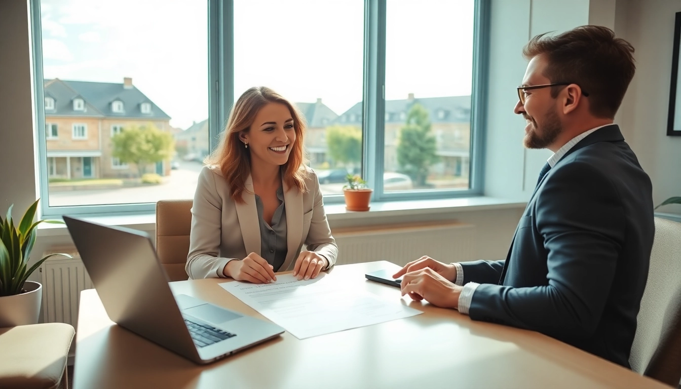 Landlord discussing Guaranteed rent in Amersham during a meeting in a bright office.