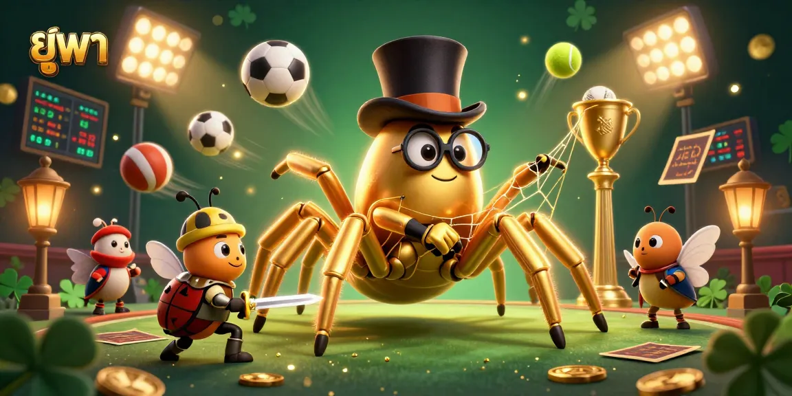 Bet on ยูฟ่า with exciting characters and sports dynamics in this vibrant, detailed casino scene.