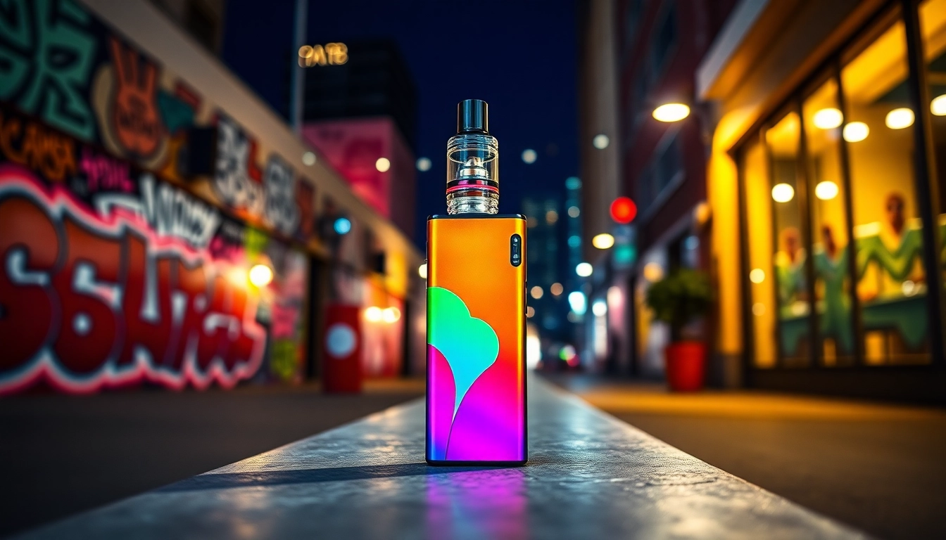 Engaging display of funky republic vape featuring bright colors and unique design elements.