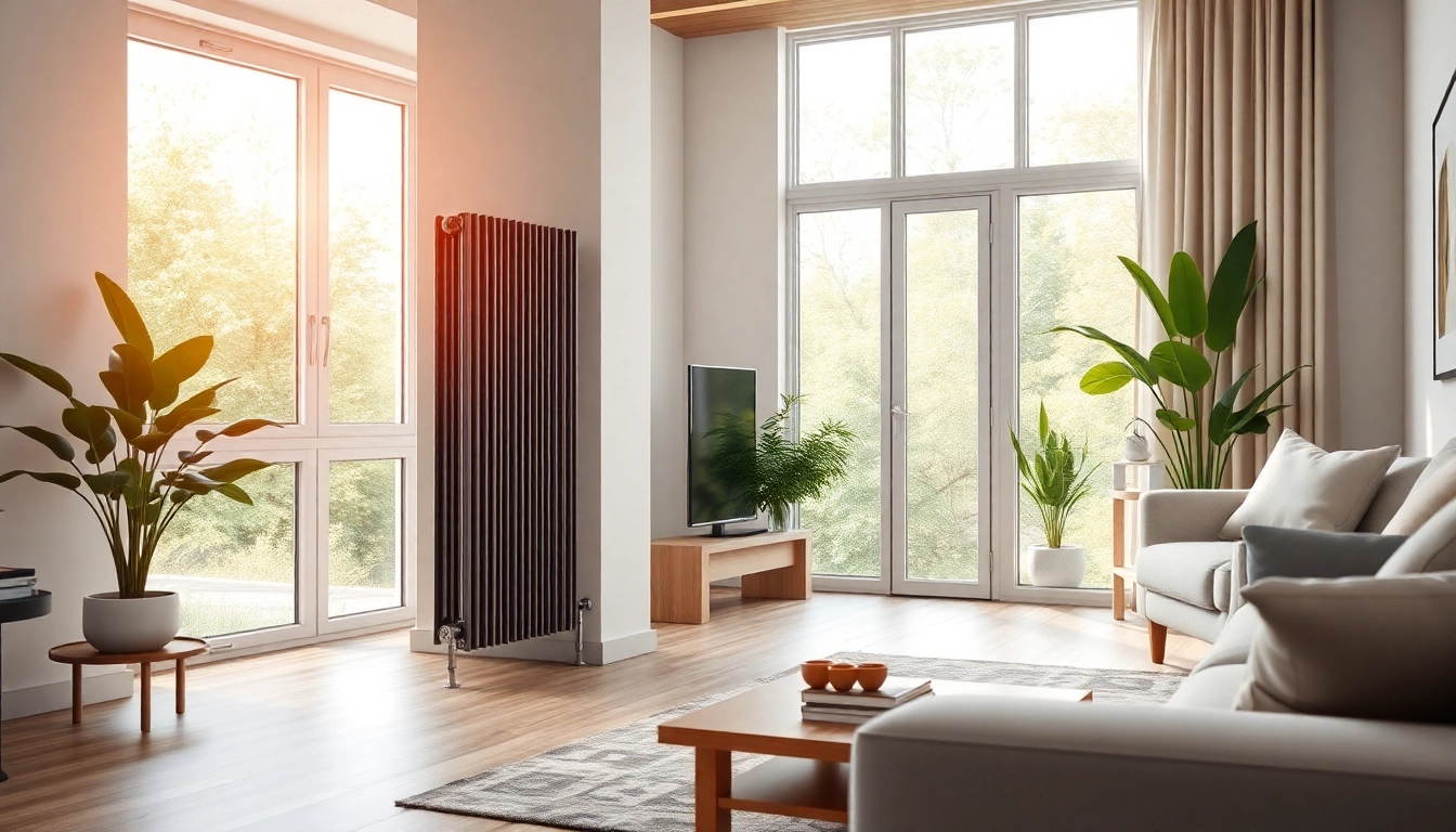 Heizkörper kaufen in modernem Raum mit stilvollem Design und natürlichem Licht.