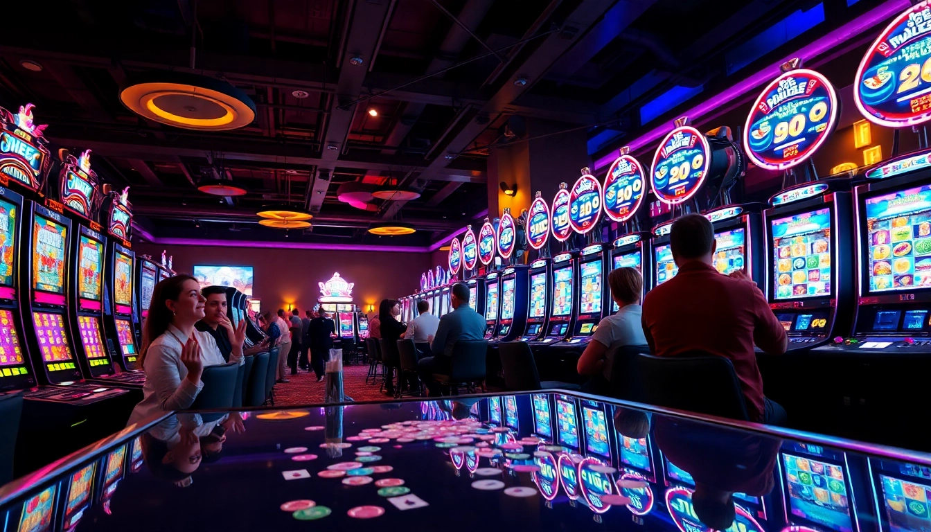 Menangkan permainan slot 88SLOTDEWA di kasino yang ramai dan bercahaya.
