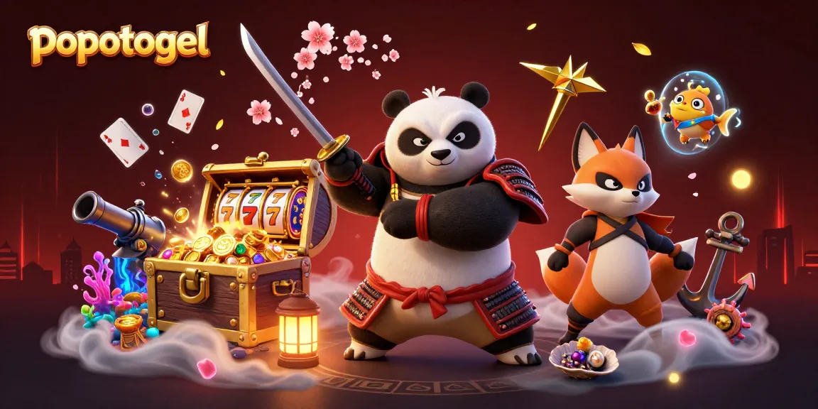 Experience exciting wins with popotogel in this vibrant 3D illustration showcasing thrilling slot games.