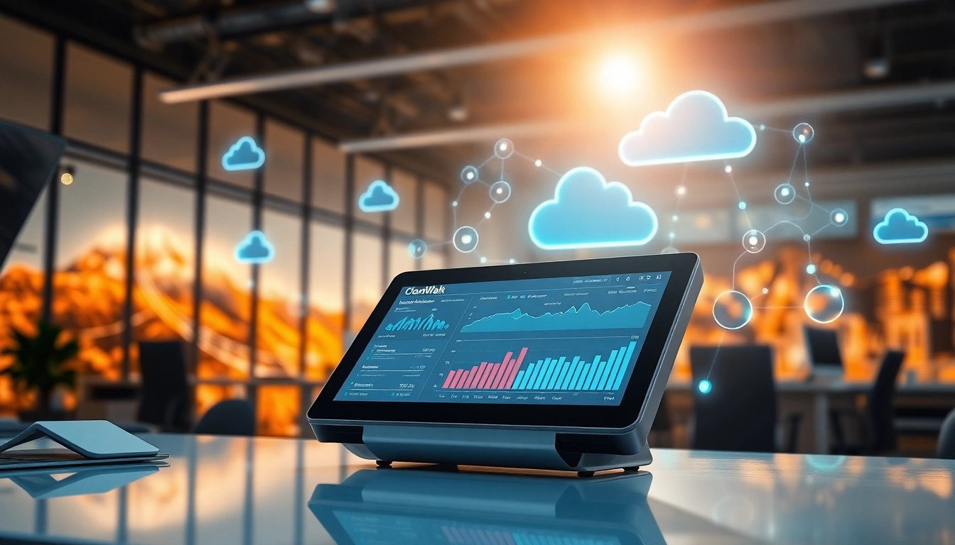 Visual representation of CloudWalk Technology showcasing its digital networks and analytics innovations.