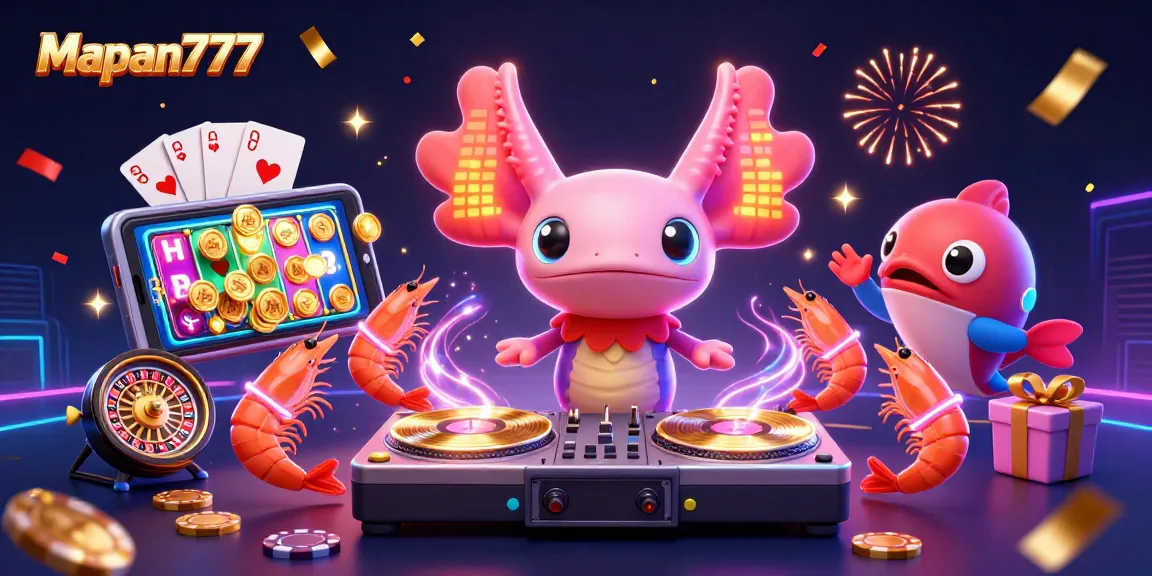 Spin slots and win with Mapan777 in an electrifying underwater casino scene!