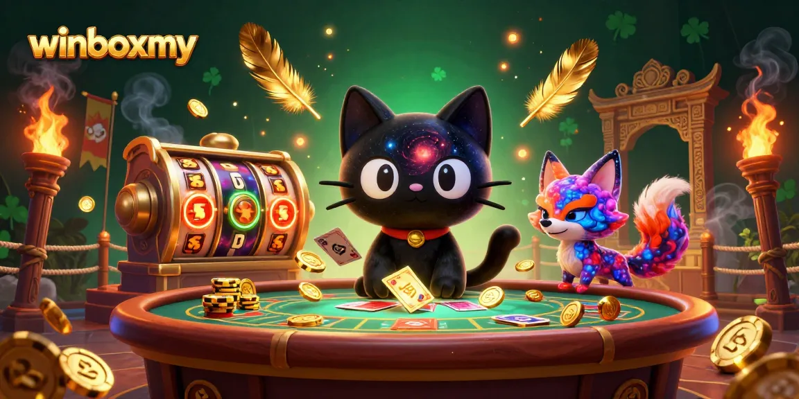 winboxmy offers an engaging cosmic casino experience with vibrant slot elements and captivating characters.