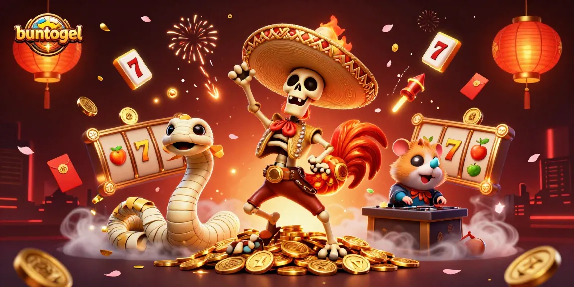 Experience thrilling wins with buntogel through vibrant 3D casino action featuring lucky symbols and dynamic characters.