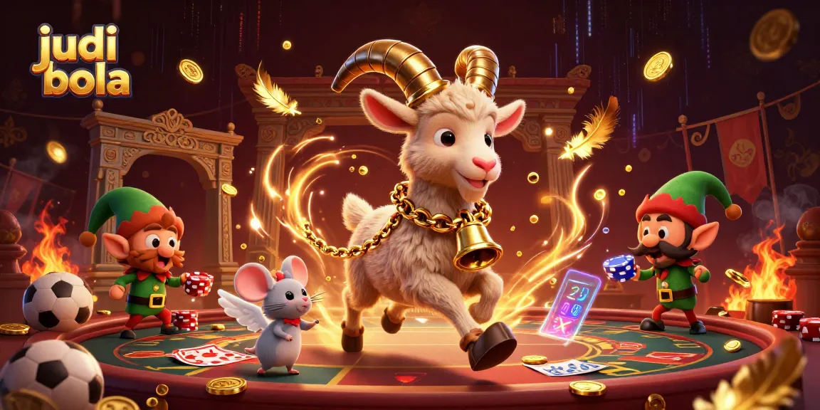 Engage in judi bola strategies with festive characters in a vibrant casino setting.