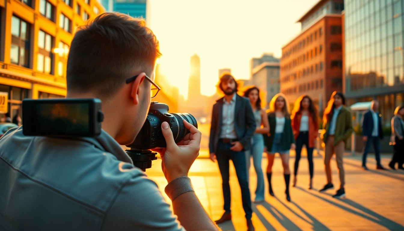 Photographer working in vibrant Edmonton, showcasing the photography company edmonton's urban charm.