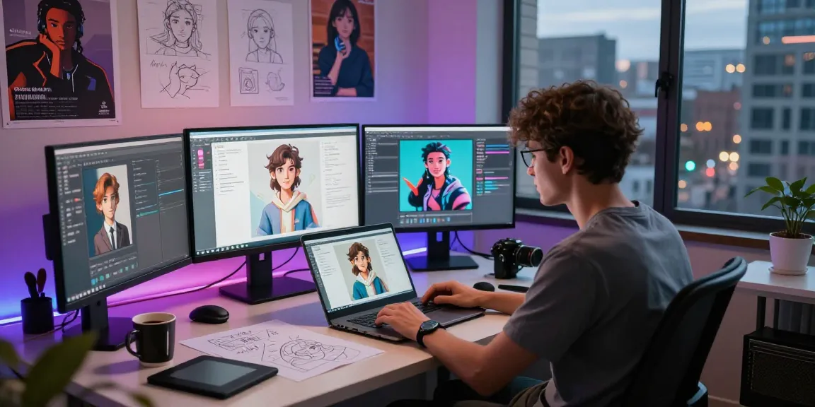 Creating engaging AI characters with Tavern AI in a vibrant digital workspace