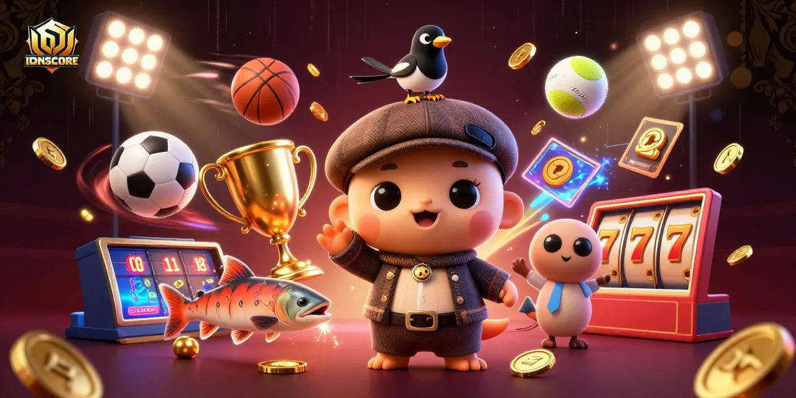 IDNSCORE showcases exhilarating fun with a playful Nessie, a magpie, and casino elements.