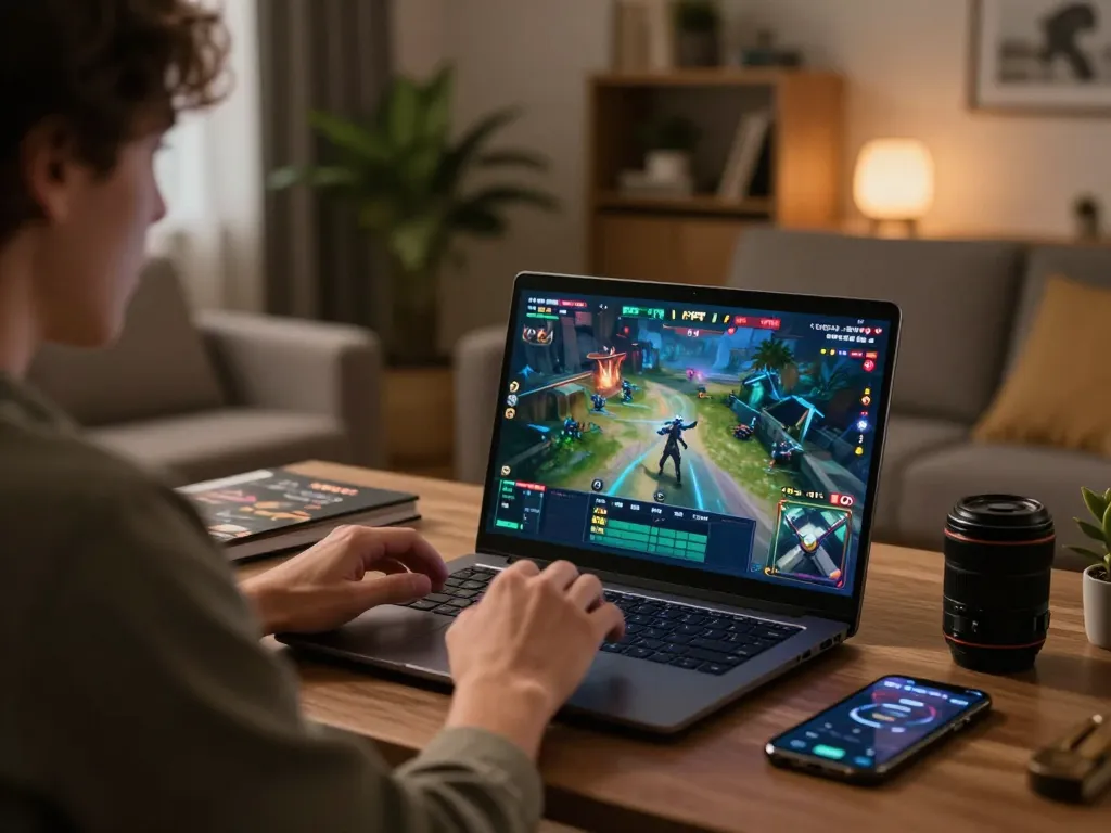 Engaged in NSFW games, player concentrates on thrilling online casino experience showcasing strategic gameplay.