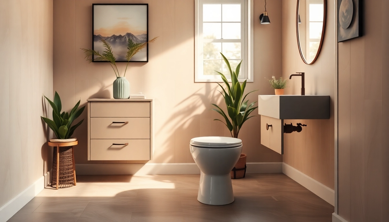 Copri wc elegante in un bagno moderno con dettagli di design raffinato.