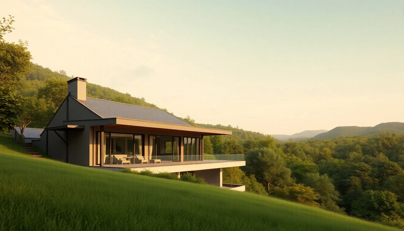 Rock View Road Revival features a stunning modern home surrounded by lush greenery, showcasing contemporary design.
