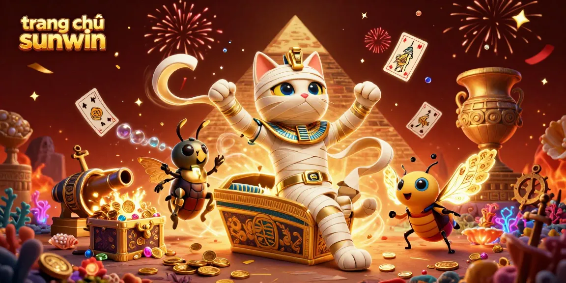 Engage with the vibrant gaming scene at trang chủ sunwin, featuring dynamic 3D characters and casino elements.
