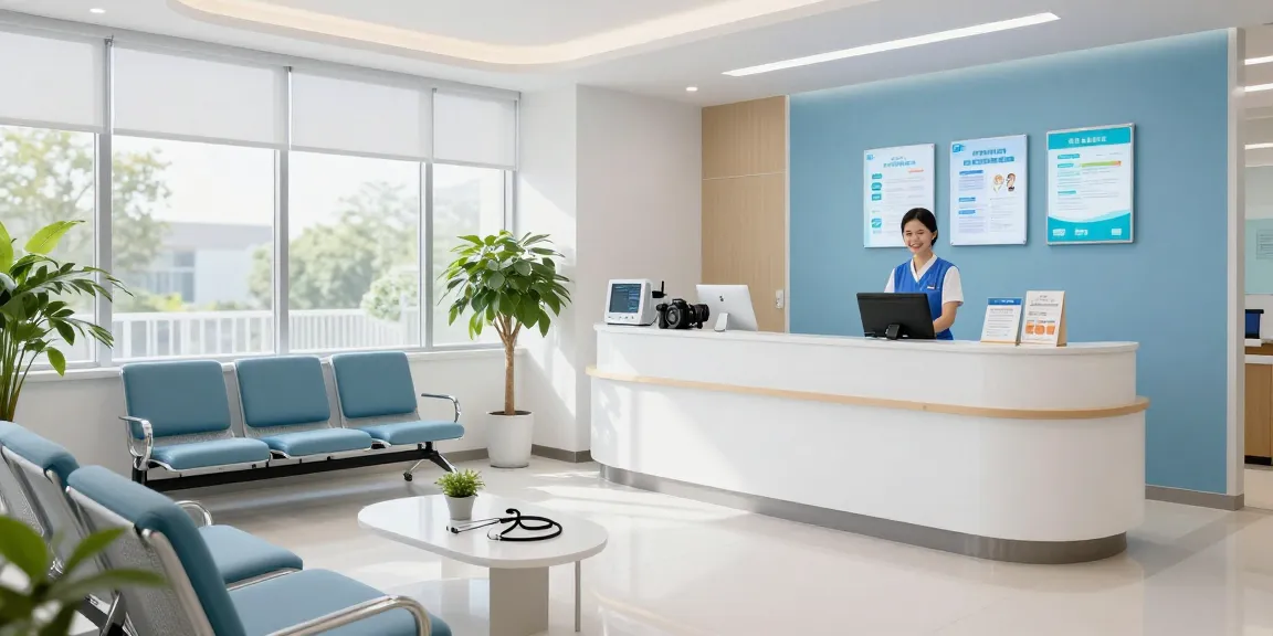 Engaging healthcare setting for reviewing ACA plan options at a modern clinic.
