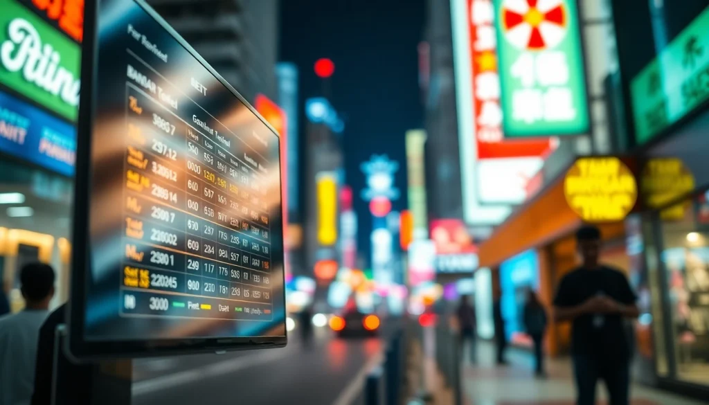 Menampilkan bandar togel dengan antarmuka digital yang menampilkan opsi taruhan dan angka menarik.