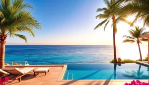 Experience a stunning Luxury Cabo vacation with an oceanfront villa scene.