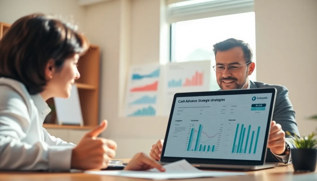 카드 현금화 전략을 설명하는 금융 컨설턴트와 고객의 대화 모습