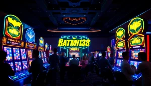 Menangkan dengan bermain batman138 slot dalam suasana kasino yang ceria dan penuh warna.