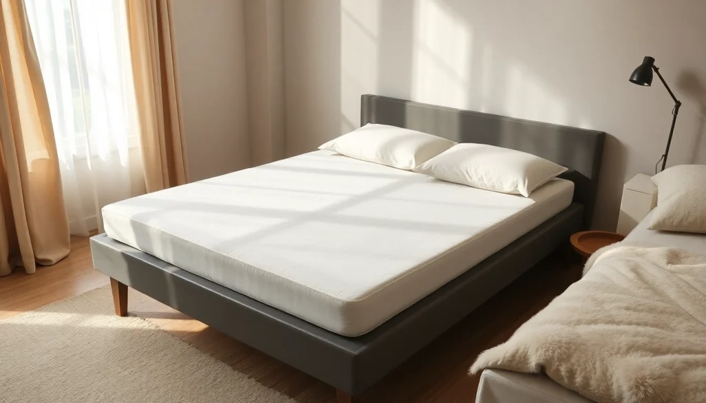 Materasso singolo di alta qualità posizionato in una camera da letto moderna con decorazioni accoglienti.