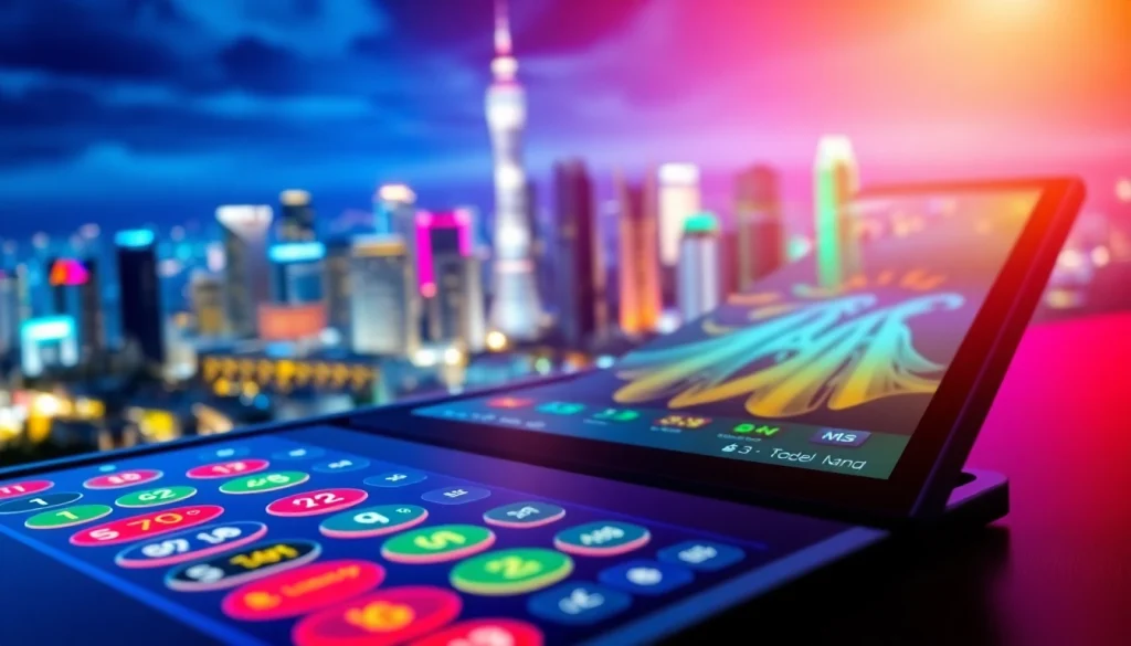 Menampilkan togel online dalam platform permainan dengan warna cerah dan angka menarik.