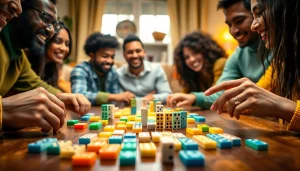 Bermain bersama teman-teman dengan domino88 link alternatif game di meja yang penuh keceriaan.