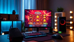 Menggugah semangat bermain bolahiu slot pada setup gaming modern dengan perangkat canggih.