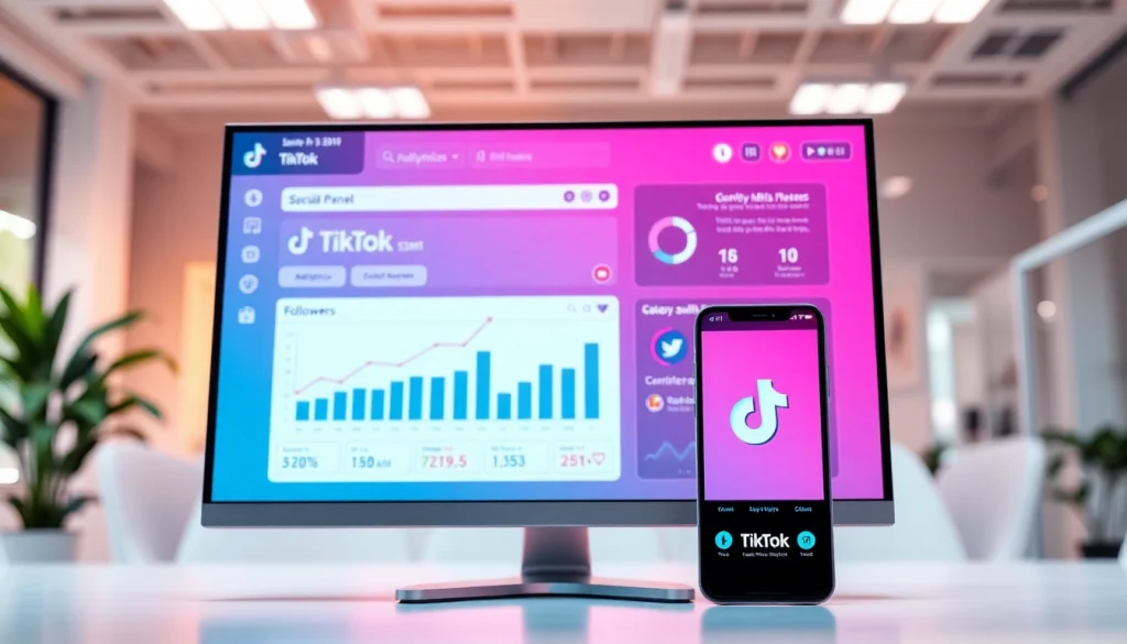 Enhance growth with a user-friendly tikTok smm panel interface showcasing analytics.
