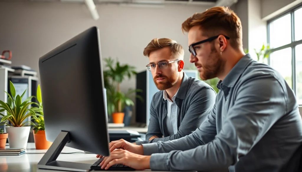 Get effective computer help near me from a professional technician in a modern office.