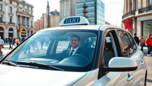 West bridgford Taxi parked in an urban setting with a friendly driver ready to assist.