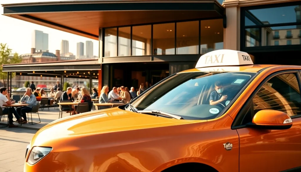 Book a comfortable West Bridgford Taxi at a lively café for a convenient ride.