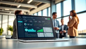 Engaging TikTok SMM panel interface showcasing analytics results on a laptop.