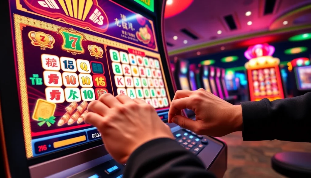 Menggoda pemain dengan slot mahjong di dalam suasana kasino yang cerah dan energik