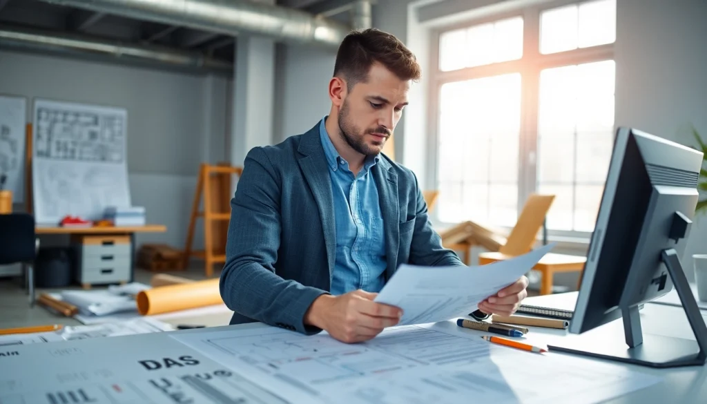 Complete the DAS 142 form with a contractor in a professional office environment.