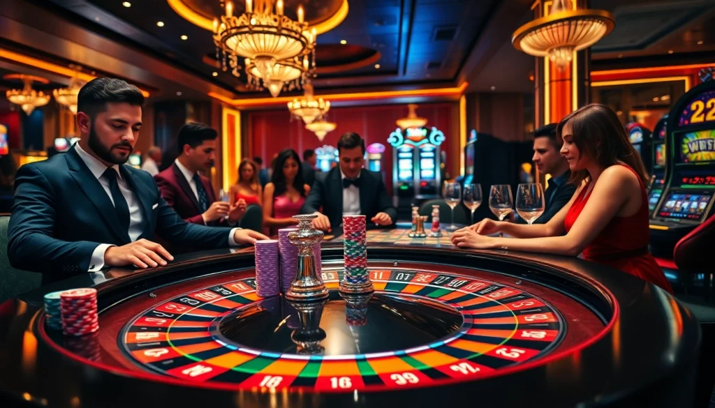 Experience thrilling play at F168.COM with an elegant roulette table and engaged players.
