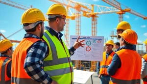 Engaged workers participating in construction safety training, highlighting hands-on learning.